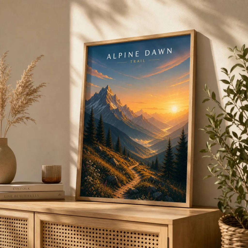 Alpine Dawn Trail Poster image 3
