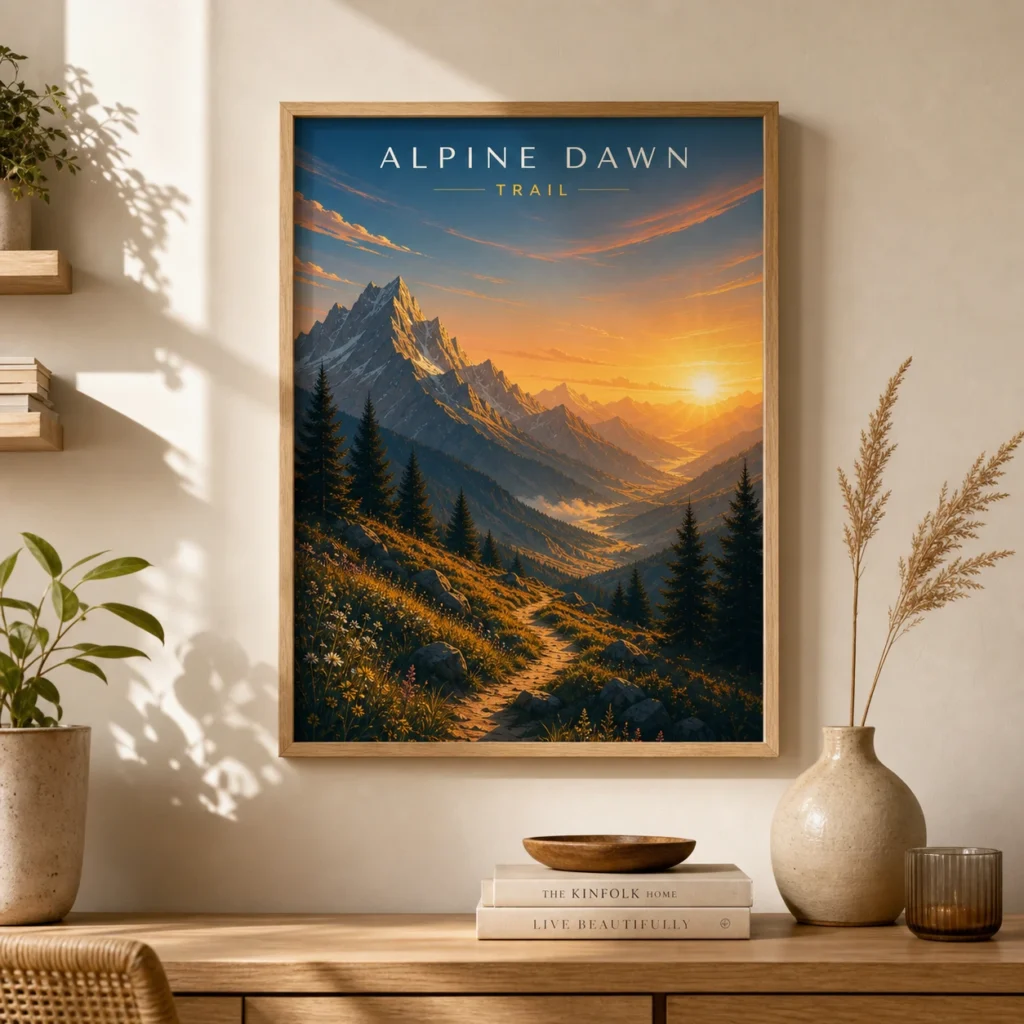 Alpine Dawn Trail Poster image 2