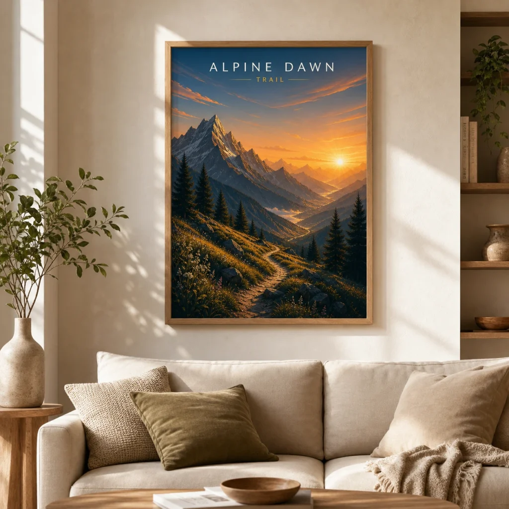 Alpine Dawn Trail Poster image 4