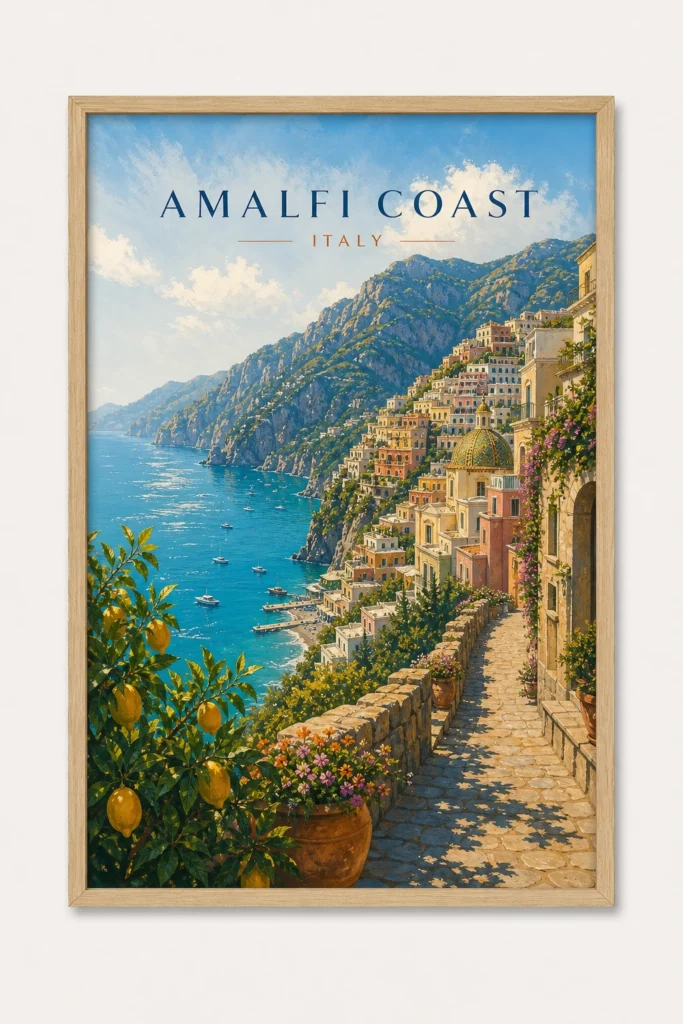 Amalfi Coast Travel Poster