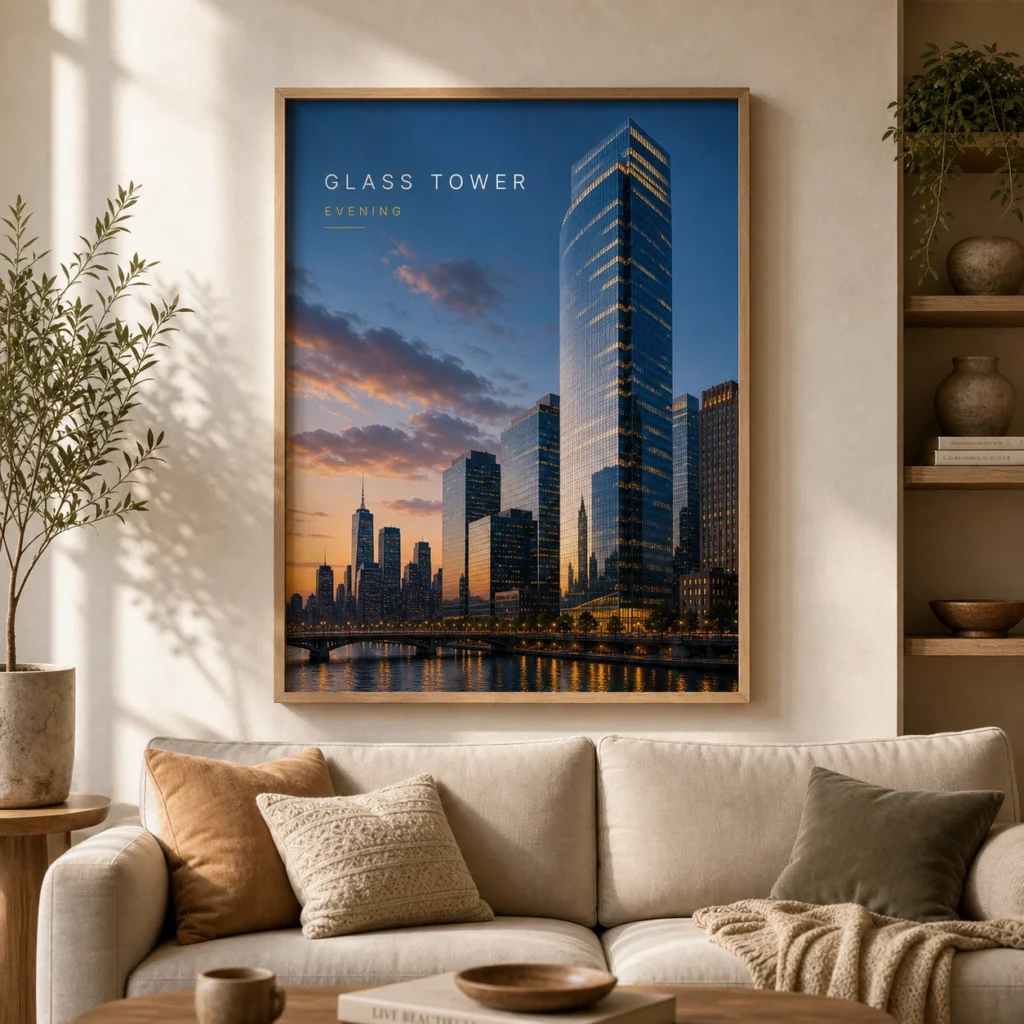 Glass Tower Evening Print image 2