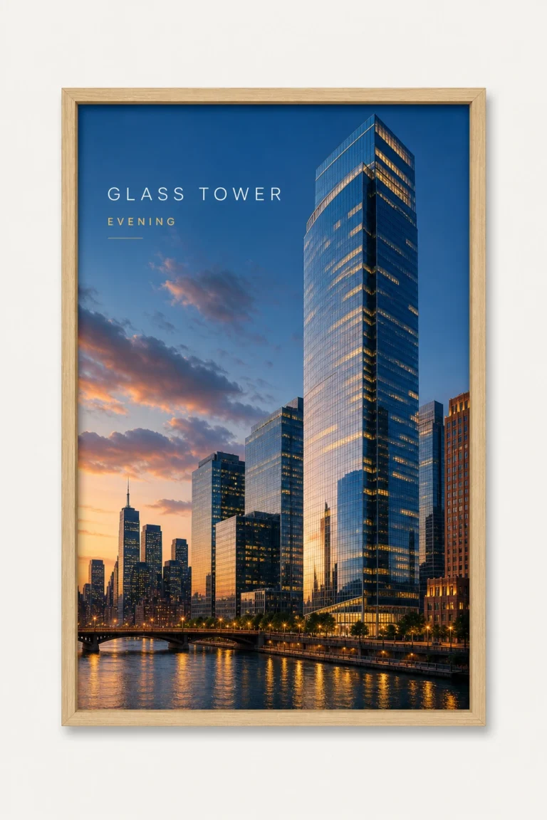 Glass Tower Evening Print