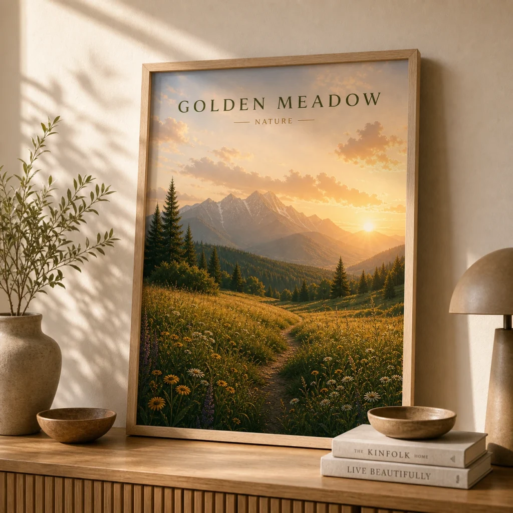 Golden Meadow Nature Print image 5