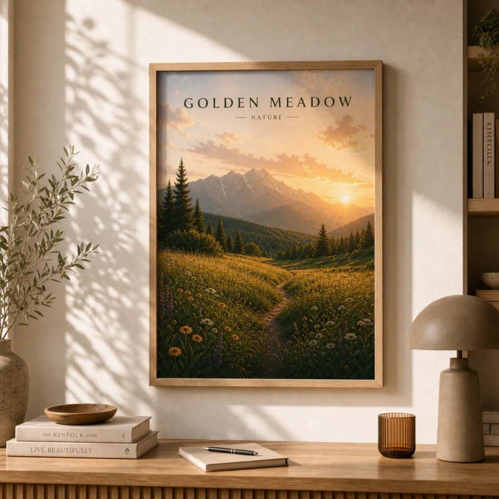 Golden Meadow Nature Print image 3