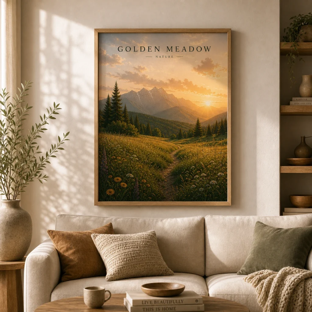Golden Meadow Nature Print image 2