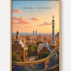 Mediterranean City Travel Poster