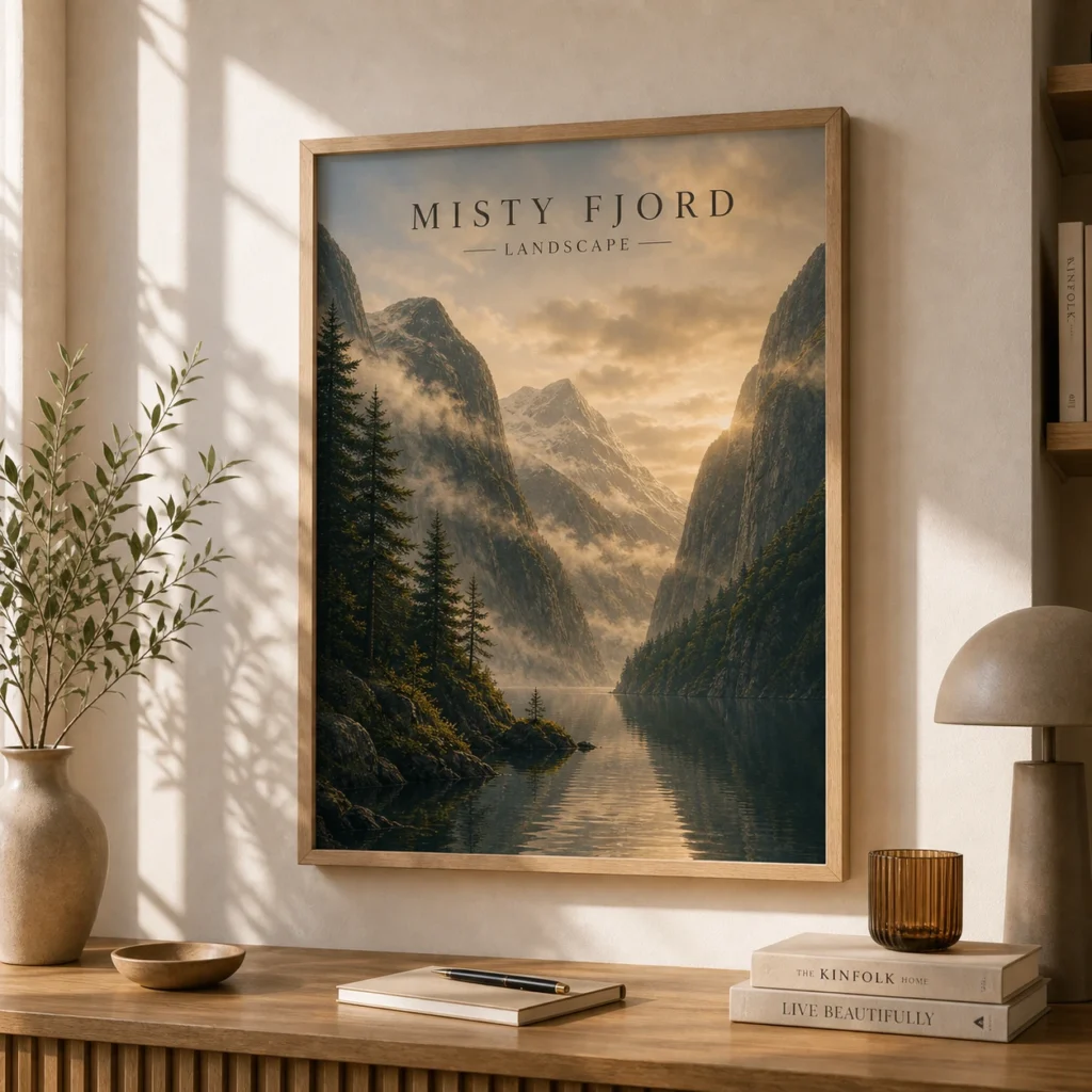 Misty Fjord Landscape Poster image 5