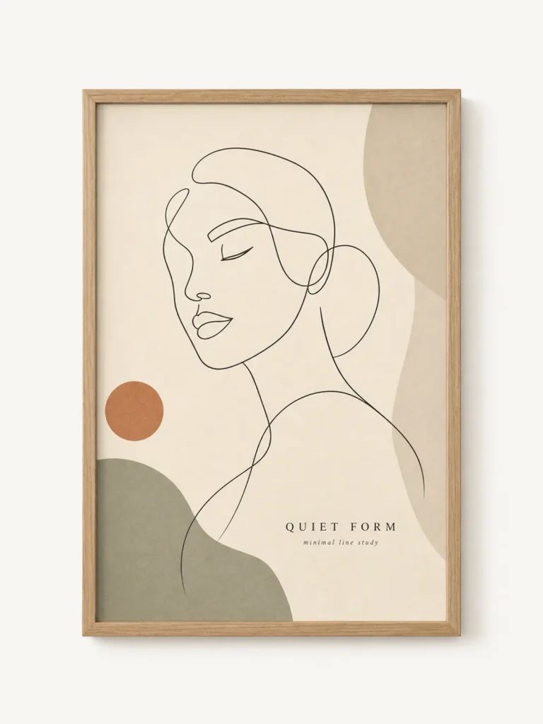 Quiet Form Minimal Line Art Poster