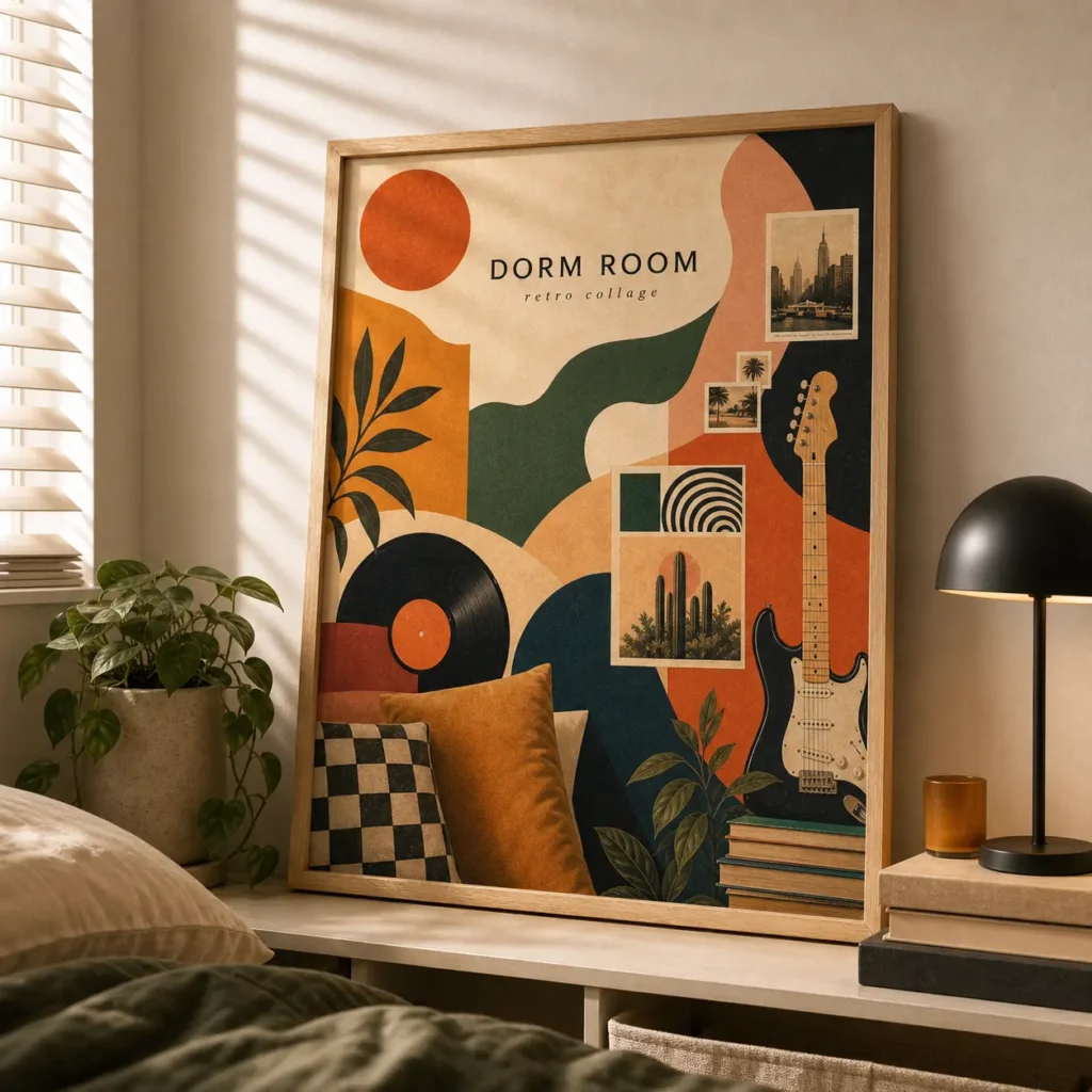 Retro Dorm Collage Poster image 2