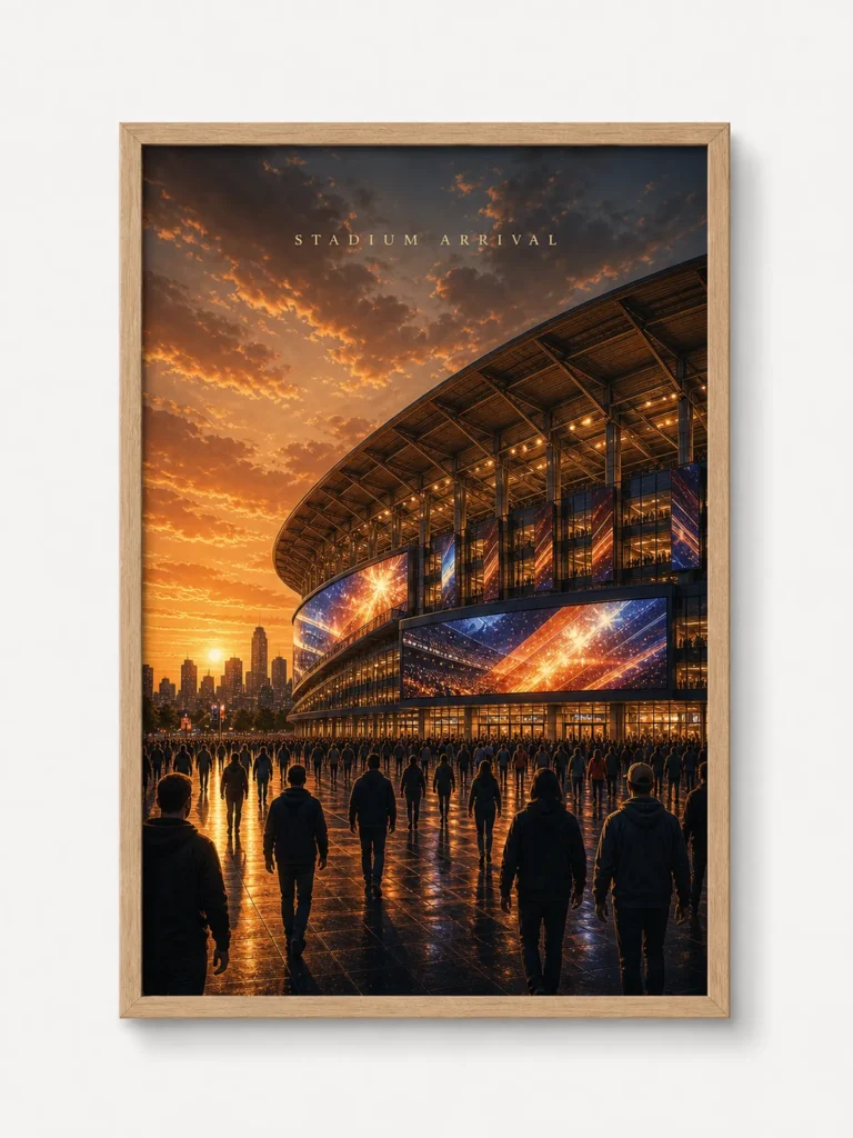 Stadium Arrival Football Exterior Poster