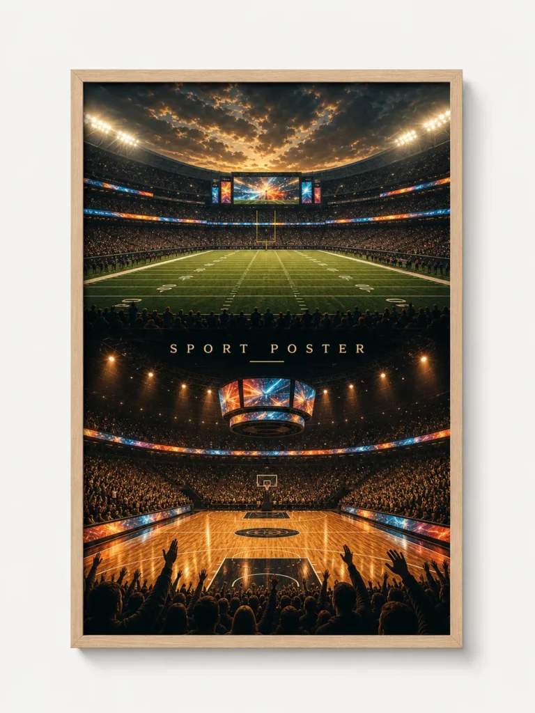 Stadium Lights Sport Poster