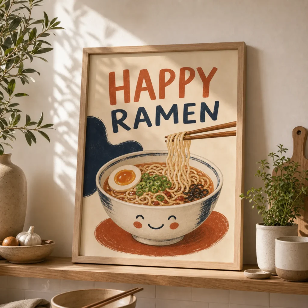 Happy Ramen Bowl Poster image 2