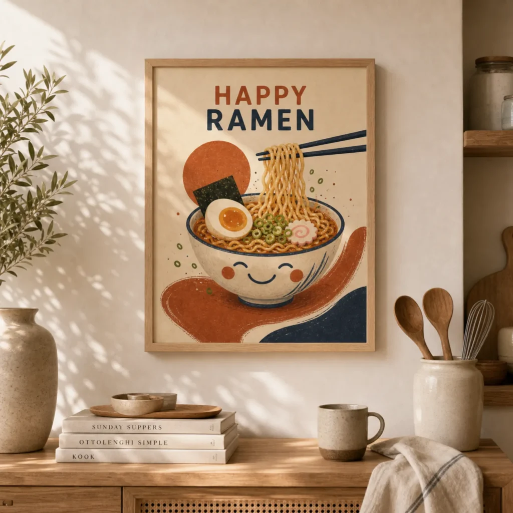 Happy Ramen Bowl Poster image 3