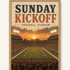 Sunday Kickoff Stadium Poster
