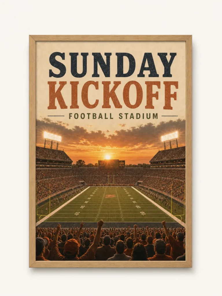 Sunday Kickoff Stadium Poster