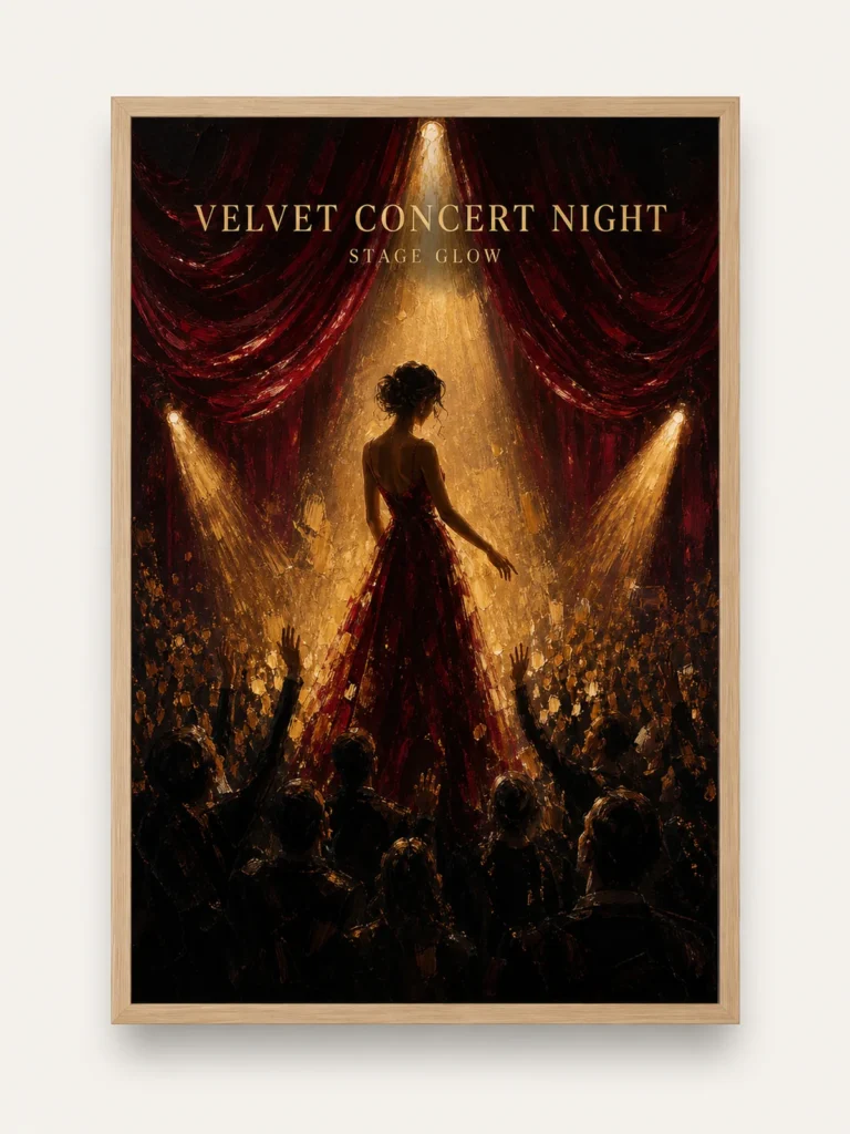 Velvet Concert Night Oil Painting Poster
